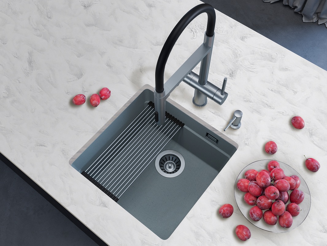 Кухонная мойка Grandex Aqua COMFORT 46U CONCRETE