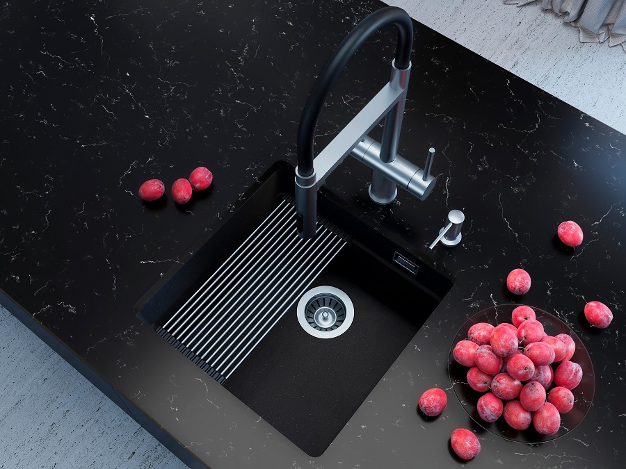 Кухонная мойка Grandex Aqua COMFORT 46U BLACK METALIC