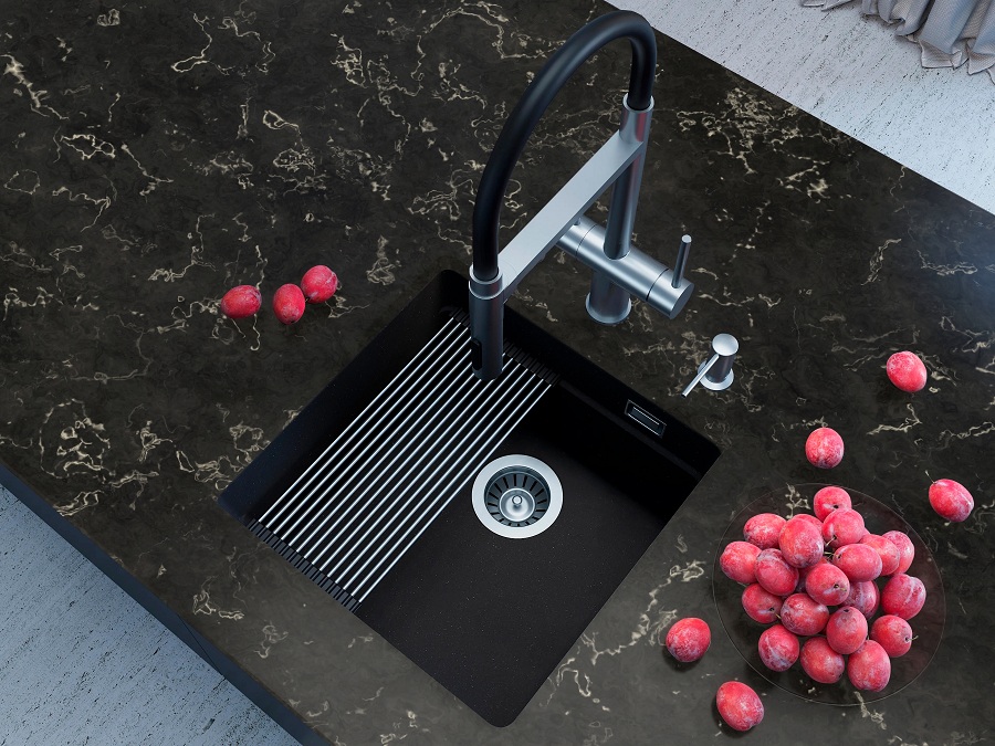 Кухонная мойка Grandex Aqua COMFORT 46U BLACK METALIC