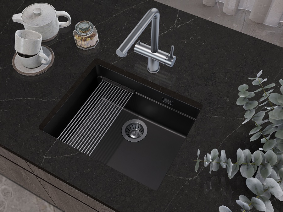 Кухонная мойка Grandex Aqua COMFORT 56U CARBON