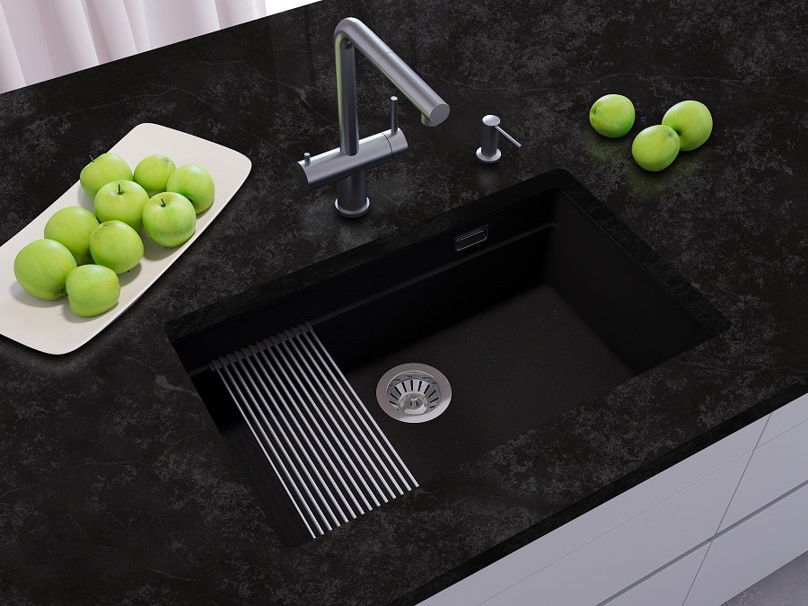 Кухонная мойка Grandex Aqua COMFORT 73U BLACK METALIC