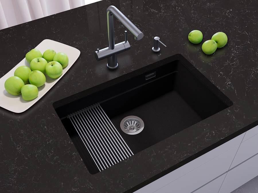 Кухонная мойка Grandex Aqua COMFORT 73U BLACK METALIC