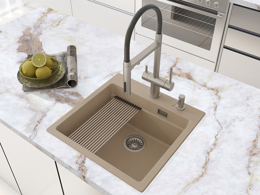 Кухонная мойка Grandex Aqua COMFORT 51F BEIGE