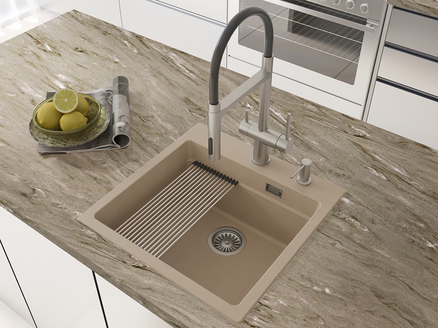 Кухонная мойка Grandex Aqua COMFORT 51F BEIGE