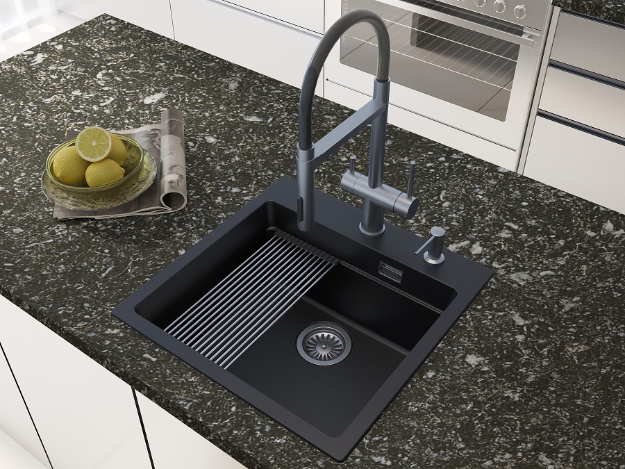 Кухонная мойка Grandex Aqua COMFORT 51F CARBON
