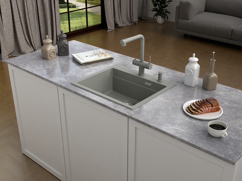 Кухонная мойка Grandex Aqua COMFORT 60F URBAN GREY
