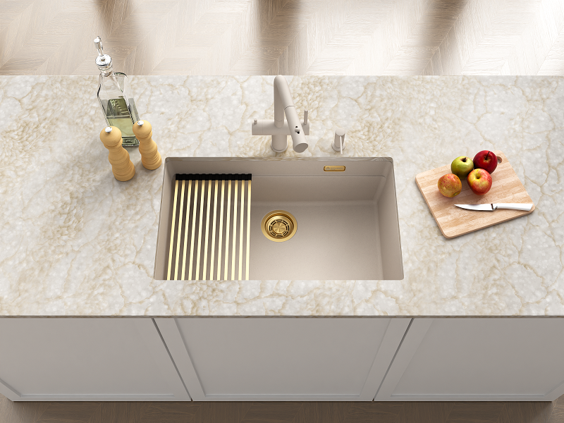 Кухонная мойка Grandex Aqua COMFORT 73U BEIGE